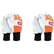 Oregon Kettensägen-Schutzhandschuhe aus Leder mit Linkshandschutz - Größe 8 & Schnittschutzhandschuhe aus Leder mit Schutz in der linken Hand – L/10