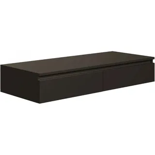 Selsey Bemmi Wand-Schminktisch 120 cm mit Schubladen Schwarz