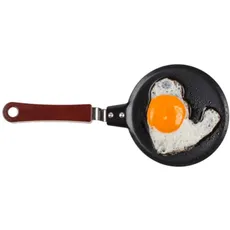 Avilia Mini-Pfanne für 1 Ei in Muskelform – Pfanne für eine Portion zum Frühstück der Champions, aus Karbonstahl, 26 x 12 cm