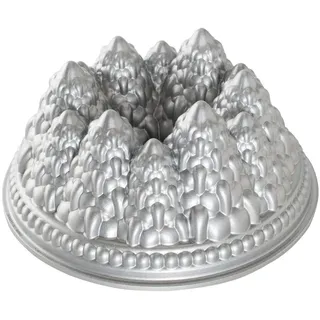 Nordic Ware 89737 - Backform, Kuchenform - Weihnachtsbackform - Tannenbäume, Winterwald - Aluminiumguss, 2,2l