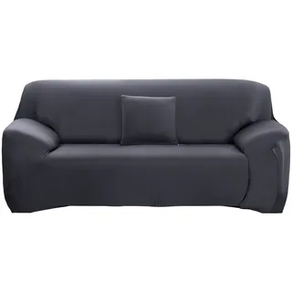 ele ELEOPTION Sofa Überwürfe Sofabezug Stretch elastische Sofahusse Sofa Abdeckung in Verschiedene Größe und Farbe (3 Sitzer für Sofalänge 170-220cm, Grau)