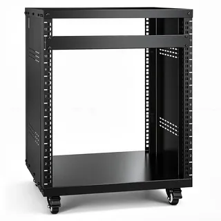 Vevor 12U Server-Rack, 226,8 kg Kapazität, Netzwerk-Stereo-Aufnahmestudio-Rack mit feststellbaren Lenkrollen, Ideal für die Montage von Audio-, Video-, Musik- und IT-Geräten, 510 x 460 x 700 mm