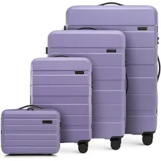 WITTCHEN COMODO Line Kofferset Reisekoffer Hartgepäck aus ABS TSA Schloss Größe (S+M+L+Kosmetikkoffer) Lila