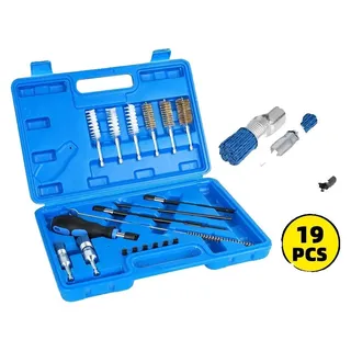 Injektorreinigungsset, 19 Teile, Nylon und Metall, 32 cm x 21 cm x 6 cm, 800 g, enthält Reinigungswerkzeuge