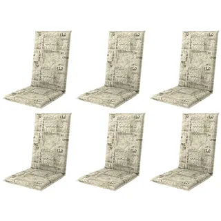 Gardissimo Hochlehner Auflage 120 x 50 x 8 cm beige grau 6-tlg.