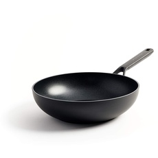 KitchenAid Classic Forged Wok (28cm/3,6L), Antihaftbeschichtet, 3-lagig aus deutscher Entwicklung, Induktionsgeeignet, Backofengeeignet, Spülmaschinengeeignet, Schwarz