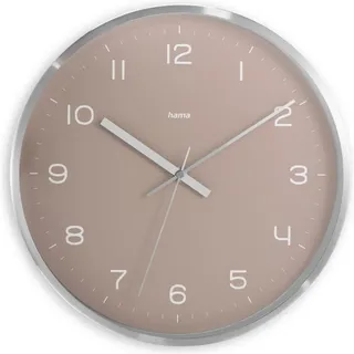 Hama Funkwanduhr Fidschi 30,0 cm 00185883 rosa/silber