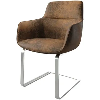 DeLife Schwingstuhl Pejo-Flex Mikrofaser braun