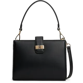 Tommy Hilfiger Satchel "TH HERITAGE MINI SATCHEL", Damen Umhängetasche, Tragetasche, Schultertasche mit Logo, schwarz