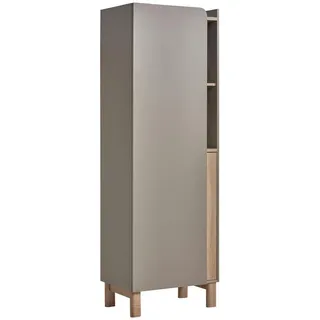 Jimmylee Beistellregal , Taupe, Sonoma Eiche , Holzwerkstoff , Buche , furniert , 2 Fächer , 60x179x42 cm , DIN EN ISO 9001 , individuell planbar, Beimöbel erhältlich, stehend , Büromöbel, Büroregale, Aktenregale