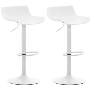 CLP Barhocker 2er Set 43 x 69 x 44 cm Weiß