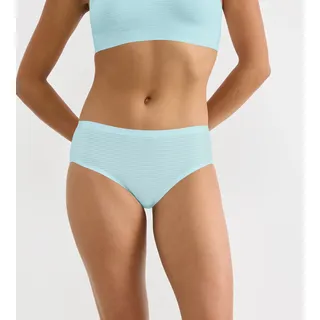 Hipster SLOGGI "ZERO Feel Air", Damen, Gr. XL, fresh mint, Single Jersey, Obermaterial: 89% Polyamid, 11% Elasthan, körpernah, Unterhosen Hipster, atmungskativ, semi-transparenter Look, feine Streifen