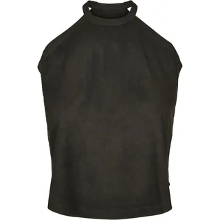 Urban Classics Damen Ladies Peached Rib Neckholder Sport Tank Top, Schwarz (Black 00007), Large (Herstellergröße: L)