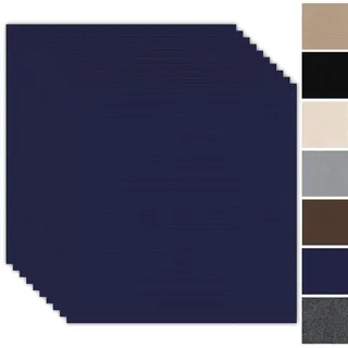 Teppichfliesen 50x50cm Selbstliegend - 10 Stück Set - 2.5m2 - Teppich Bodenbelag, Strapazierfähiger Teppichboden mit Rückseite, Teppich Fliesen für Wohnung, Büro, Gewerbe, Schlafzimmer, Dunkelblau