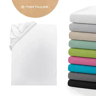 Tom Tailor Spannbettlaken Jersey 90 x 200 cm weiß