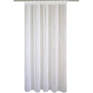 Anna Cortina 888804 Langstore Webgardine Streifen, braun, 120 x 300 cm