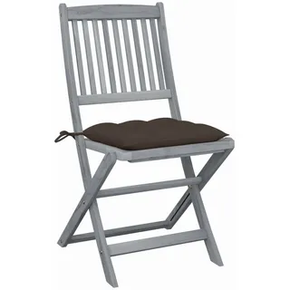 VidaXL 3064586, Terrasse, Gepolsterter Sitz, Akazienholz, Graubraun, Polyester, 485 mm - Braun