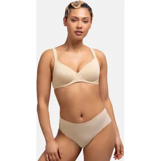 DORINA Lindsay Bügel-BH ohne Polsterung – Vollständige Abdeckung, Vorgeformte Cups, Weicher Mikrostoff, Verstellbare Träger für ganztägigen Komfort, beige,