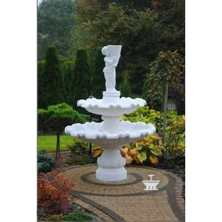 Zierbrunnen Springbrunnen Brunnen Garten Dekoration Fontaine Teich   CARELLO - Weiß