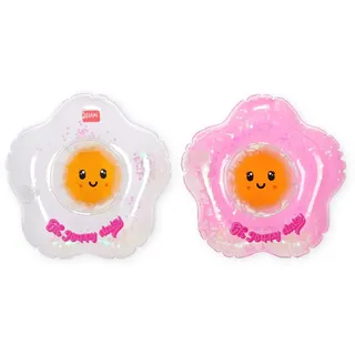 Legami - 2er-Set aufblasbare Getränkehalter, Meer oder Pool, Daisy-Motiv, echte Entspannung für Aperitifs und Snacks am Pool, 8 cm Durchmesser, Rosa