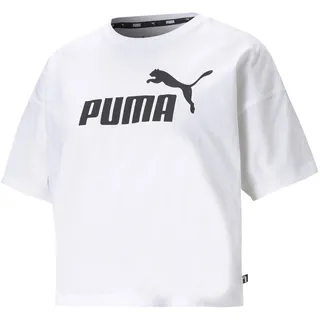 Puma Damen Ess Cropped Logo t-shirt Crop Top, Puma white L