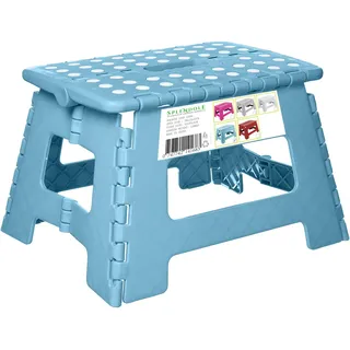 Splendole Tritthocker Klapphocker Faltbar Kinderfußbank Klapptritt Bad-Hocker Klappbar Kindertritt Klein Aufstiegshilfe Küchenhocker Für Kinder Erwachsene (Türkis)