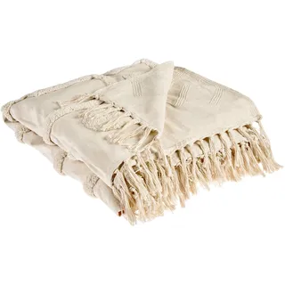 Beliani Kuscheldecke 200 x 220 cm Beige