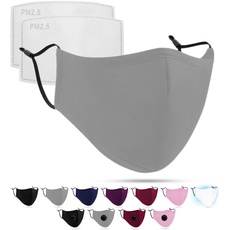LUFTTY Premium Maske grau | Community Maske mit Filter | Behelfs Mundschutz waschbar