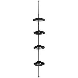 5five - ausziehbares duschregal rechteck schwarz "blackalu"