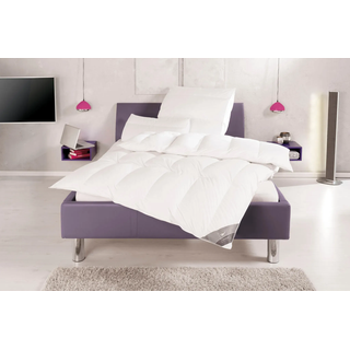 Federkissen HAEUSSLING "BodyPerfect ModernLine", weiß, B:80cm L:80cm, Bezug: 100% Baumwolle, Kopfkissen, Federkissen, Ideal für Seitenschläfer