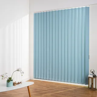 LIEDECO Vertikalanlage Maß, 127 mm Lamelle, 120 x 250 cm, hellblau