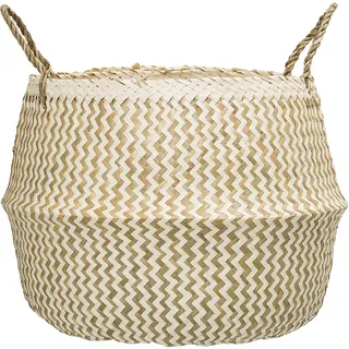 Bloomingville Aufbewahrungskorb Seegras ø 35 cm weiß