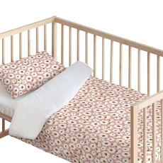 Belum | Bettbezug für Wiege + Kissen | Bettbezug für Wiege aus Bio-Baumwolle | Bettbezug für Kinderbett | Schlafzimmer | Bettbezug (Kinderbett 60 cm (100 x 120))