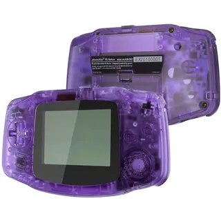 eXtremeRate Full Case & Tasten für Gameboy Advance, IPS Ready Upgrade DIY-Ersatz Gehäuse Hülle für GBA IPS/Standard-LCD[Konsole&IPS-Screen Nicht enthalten]-Transparent Lila