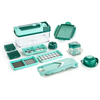 Genius Nicer Dicer Fusion Gemüsereibe 13-tlg. Petrol