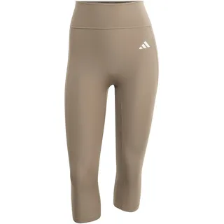 adidas Damen Optimé Essentials Capri Leggings, Khaki Six, XS