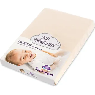 Träumeland Spannbetttuch Jersey, beige, 100 x 100 cm