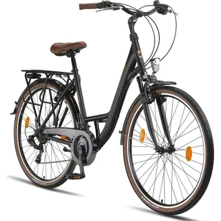 Licorne Bike Violetta Premium City Bike in 28 Zoll - Fahrrad für Mädchen, Jungen, Herren und Damen - Shimano 21 Gang-Schaltung - Hollandfahrrad