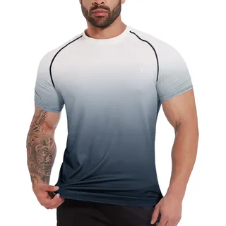 MEETWEE Rashguard Herren, Sportshirt Kurzarm UV Schutz Shirt UPF 50+ Funktionsshirt Atmungsaktiv Rash Vest für Outdoor Running Sports