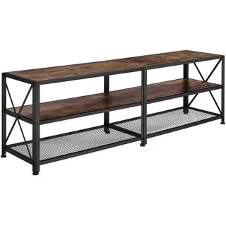 Tectake Indianapolis TV-Regal 161 x 41,5 x 50,5 cm Rost/Holzwerkstoff