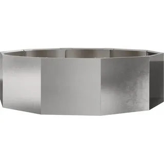 Pflanzkübel Silber 120 x 120 x 35 cm Edelstahl - Silber
