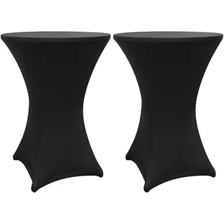 Lumaland 2X hochwertige Stehtischhusse 80-85 cm, ÖKO-TEX® Zertifikat | Stretch Tisch-Überzug schnelltrocknend, Husse mit Verstärkung im Fußbereich | Waschbar, pflegeleicht & langlebig