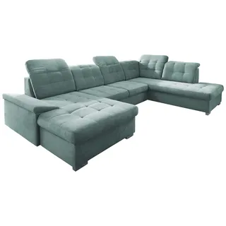 Livetastic Wohnlandschaft Zira Mintgrün Nylon/Mikrofaser