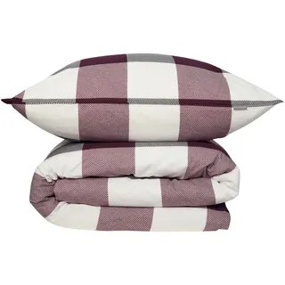 SCHIESSER Bettwäscheset Alice | Feinbiber | 2-teilig | 135 x 200 cm | Burgund