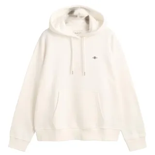 GANT Damen Shield Hoodie Kapuzenpullover, Eggshell, XS EU