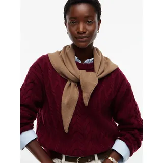Tommy Hilfiger Wollschal "TH SCRIPT TRIANGLE SCARF" dreieckig, mit Kaschmiranteil, mit Logostickerei, tundra moss
