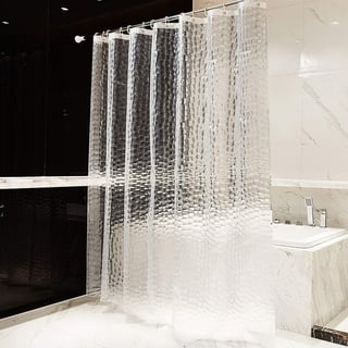 OTraki Duschvorhang 200 x 200 cm Anti Schimmel, Eva Duschvorhänge Durchsichtig PVC-frei Umweltfreundlich Badvorhänge Waschbar Shower Curtains 3D Wasserdicht 12 Ringe Bad Vorhang Halbtransparent