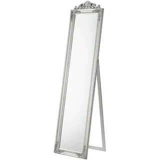 [en.casa] Standspiegel Arezzo 160x40 cm Silber