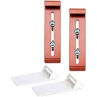 Plastia FixPot der unsichtbare Blumenkastenhalter für jedes Fenster mit Fensterbank- Blumenkasten Halterung 2 er Set mit Adapter Terrakotta - Befestigung ohne Bohren