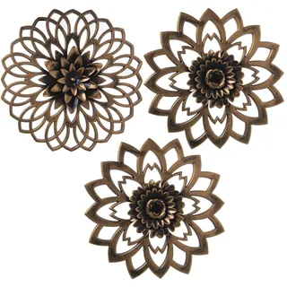 Alexandra House Living Wanddekoration, Acryl, Kunststoff, Melamin, Spiegel, 3-teilig, EAN: 8427701232813